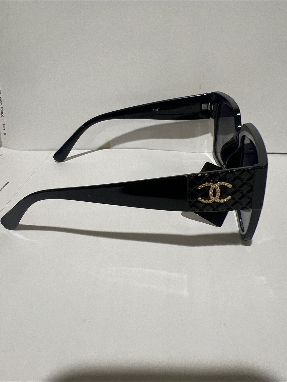 CHANEL Black Square Gradient Lens Sunglasses